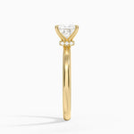 Secret Halo 2mm Diamond Ring Yellow Gold 18k Princess Engagement Ring