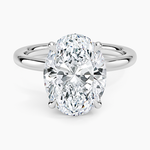 Secret Halo 2mm Diamond Ring Platinum Oval Engagement Ring