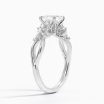 Summer Blossom Diamond Ring (1/4 ct. tw.) Platinum Asscher Engagement Ring