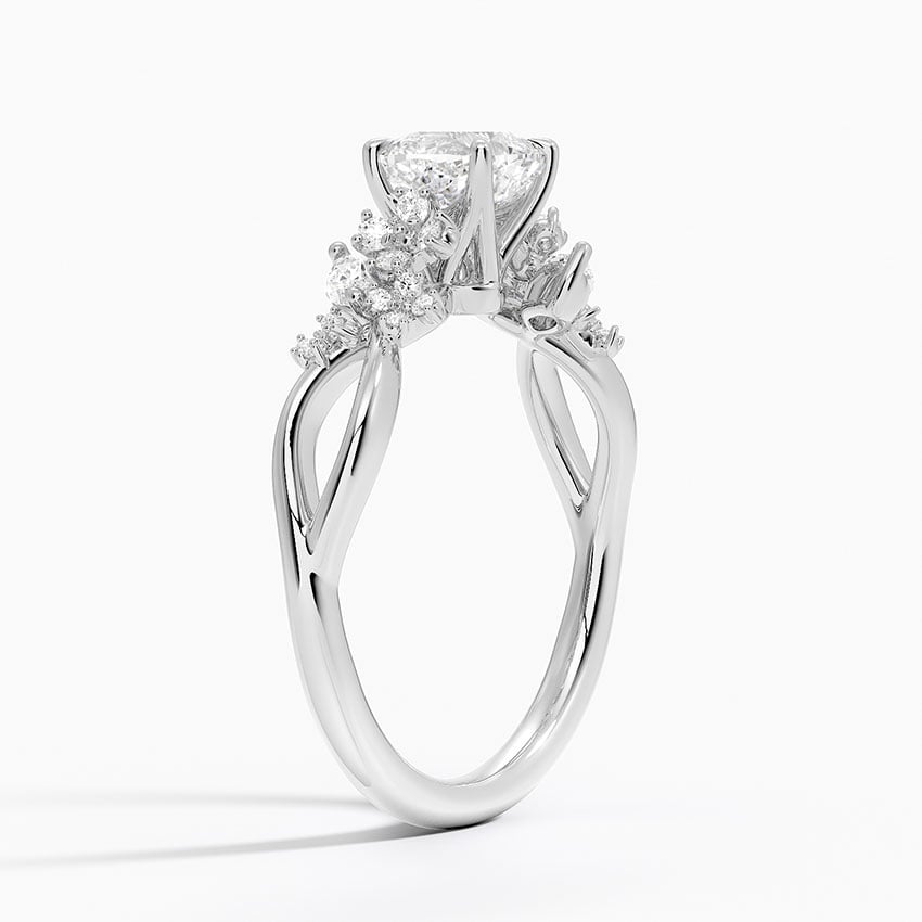 Summer Blossom Diamond Ring (1/4 ct. tw.) Platinum Cushion Engagement Ring