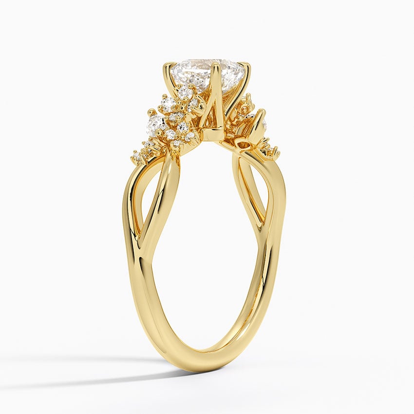 Summer Blossom Diamond Ring (1/4 ct. tw.) Yellow Gold 18k Cushion Engagement Ring
