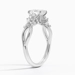 Summer Blossom Diamond Ring (1/4 ct. tw.) Platinum Oval Engagement Ring
