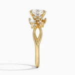 Summer Blossom Diamond Ring (1/4 ct. tw.) Yellow Gold 18k Oval Engagement Ring