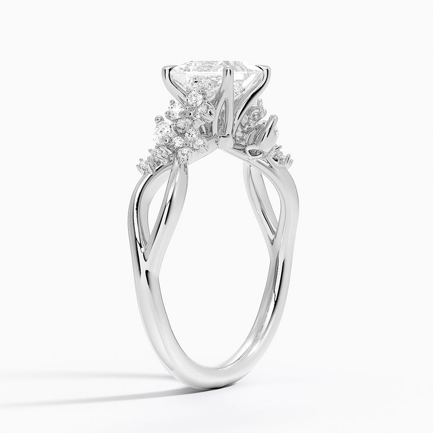 Summer Blossom Diamond Ring (1/4 ct. tw.) Platinum Princess Engagement Ring