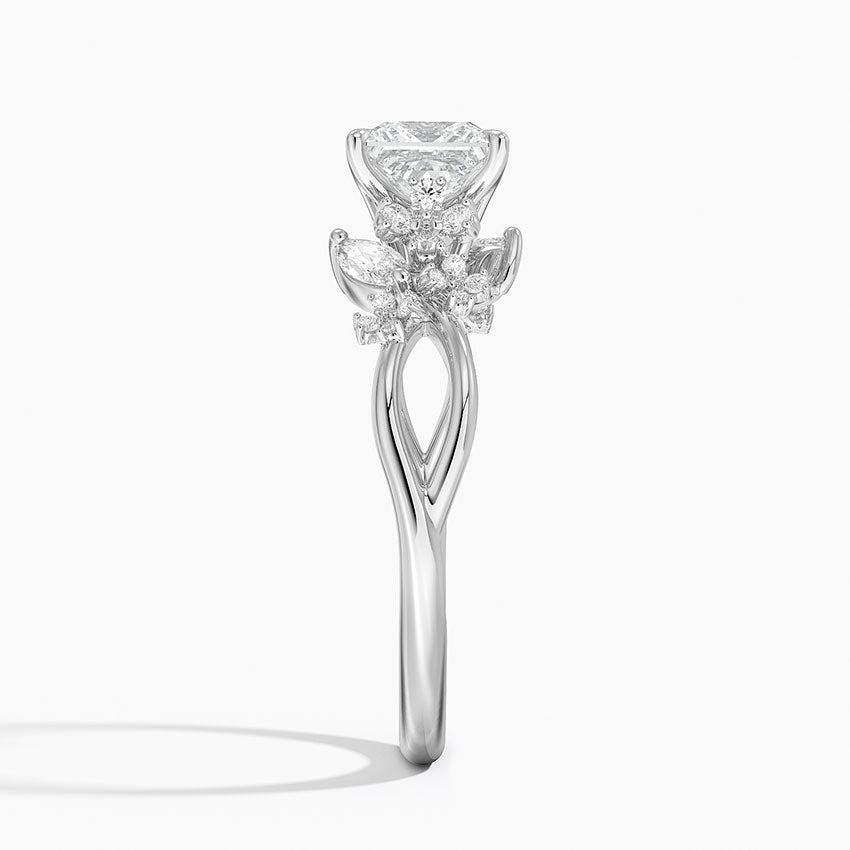 Summer Blossom Diamond Ring (1/4 ct. tw.) Platinum Princess Engagement Ring