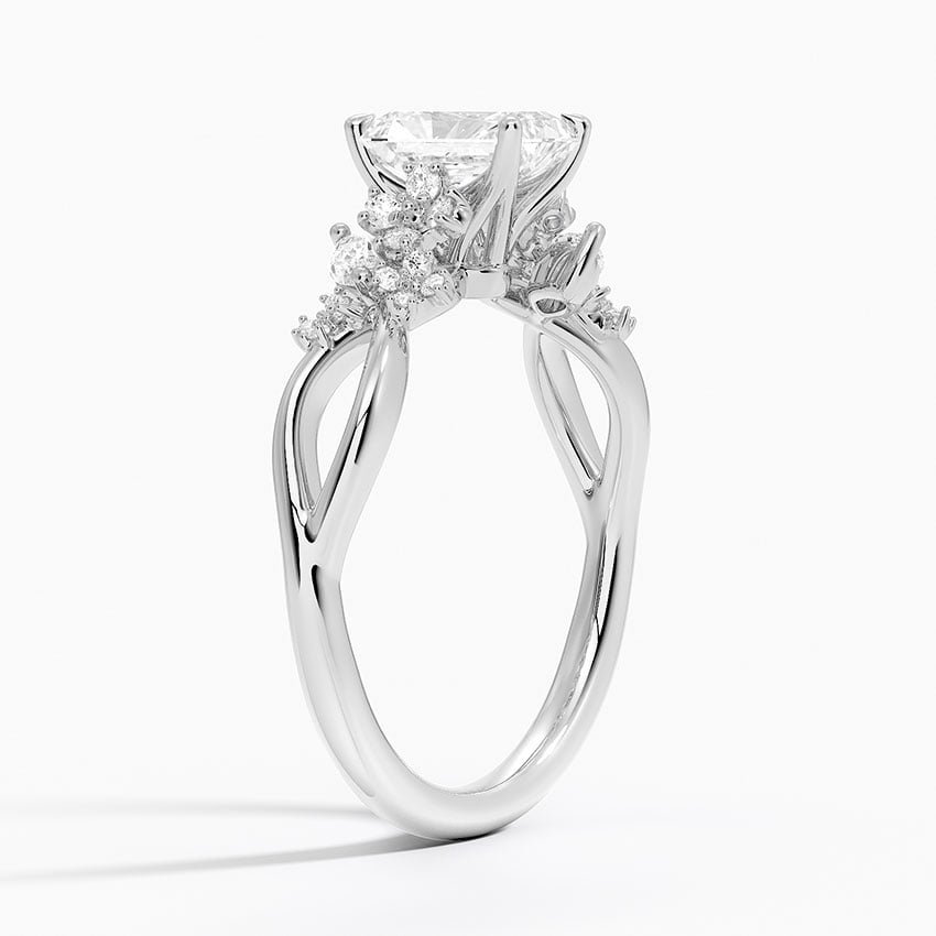 Summer Blossom Diamond Ring (1/4 ct. tw.) Platinum Radiant Engagement Ring