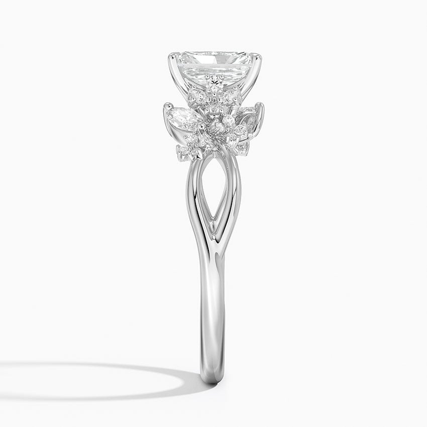 Summer Blossom Diamond Ring (1/4 ct. tw.) Platinum Radiant Engagement Ring