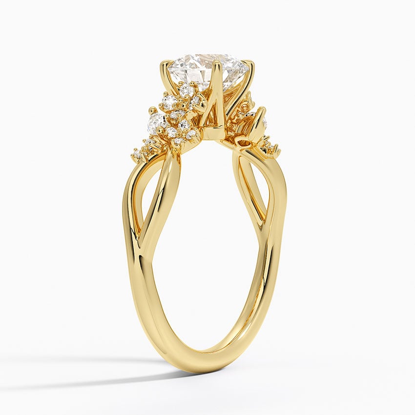 Summer Blossom Diamond Ring (1/4 ct. tw.) Yellow Gold 18k Round Engagement Ring