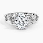 Summer Blossom Diamond Ring (1/4 ct. tw.) Platinum Oval Engagement Ring