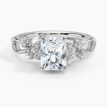Summer Blossom Diamond Ring (1/4 ct. tw.) Platinum Radiant Engagement Ring
