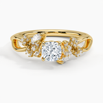 Summer Blossom Diamond Ring (1/4 ct. tw.) Yellow Gold 18k Cushion Engagement Ring