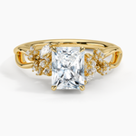 Summer Blossom Diamond Ring (1/4 ct. tw.) Yellow Gold 18k Radiant Engagement Ring