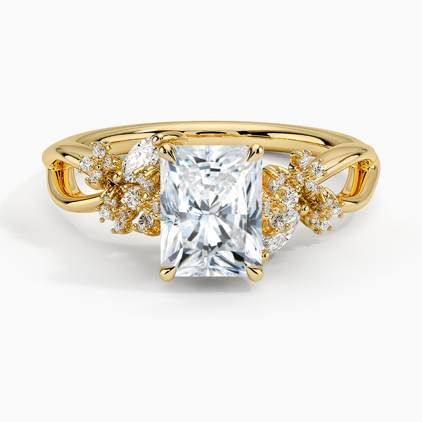 Summer Blossom Diamond Ring (1/4 ct. tw.) Yellow Gold 18k Radiant Engagement Ring