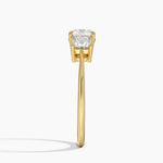 Princess Cut Three Stone Diamond Ring Yellow Gold 18k Cushion Engagement Ring