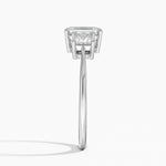 Princess Cut Three Stone Diamond Ring Platinum Emerald Engagement Ring