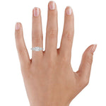 Princess Cut Three Stone Diamond Ring Platinum Engagement Ring