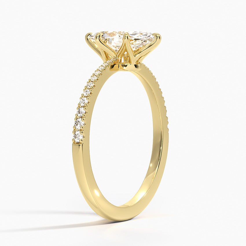 Elena Diamond Ring Yellow Gold 18k Marquise Engagement Ring
