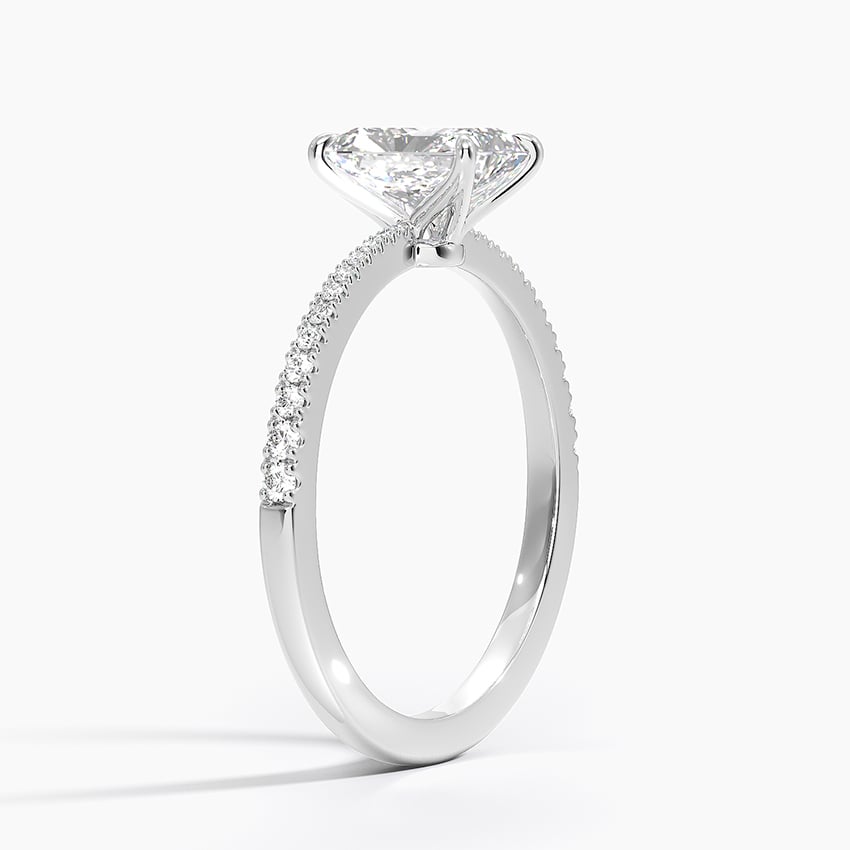 Elena Diamond Ring Platinum Radiant Engagement Ring