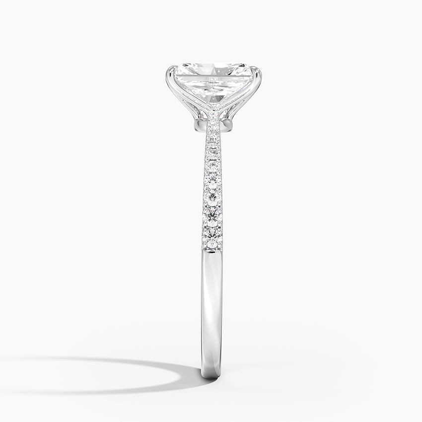 Elena Diamond Ring Platinum Radiant Engagement Ring