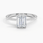 Elena Diamond Ring Platinum Emerald Engagement Ring