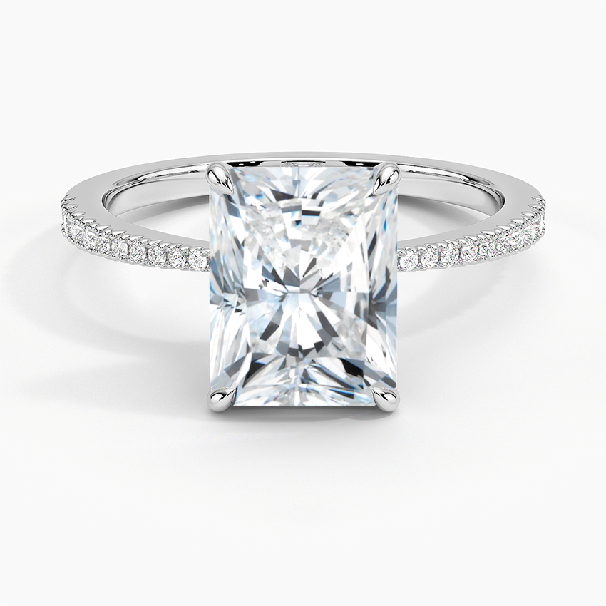 Elena Diamond Ring Platinum Radiant Engagement Ring