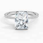 Elena Diamond Ring Platinum Radiant Engagement Ring