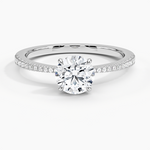Elena Diamond Ring Platinum Round Engagement Ring