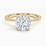 Elena Diamond Ring Yellow Gold 18k Cushion Engagement Ring