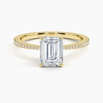 Elena Diamond Ring Yellow Gold 18k Emerald Engagement Ring