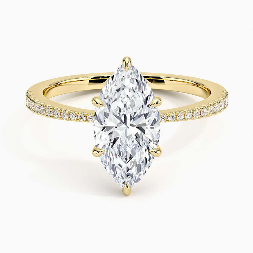 Elena Diamond Ring Yellow Gold 18k Marquise Engagement Ring