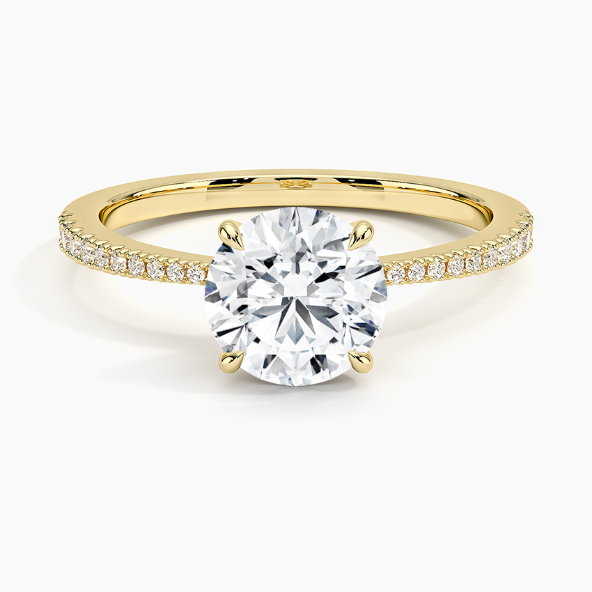 Elena Diamond Ring Yellow Gold 18k Round Engagement Ring