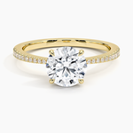 Elena Diamond Ring Yellow Gold 18k Round Engagement Ring