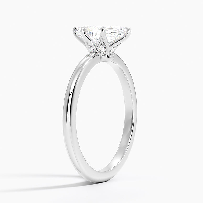 Esme Hidden Halo Diamond Ring Platinum Marquise Engagement Ring