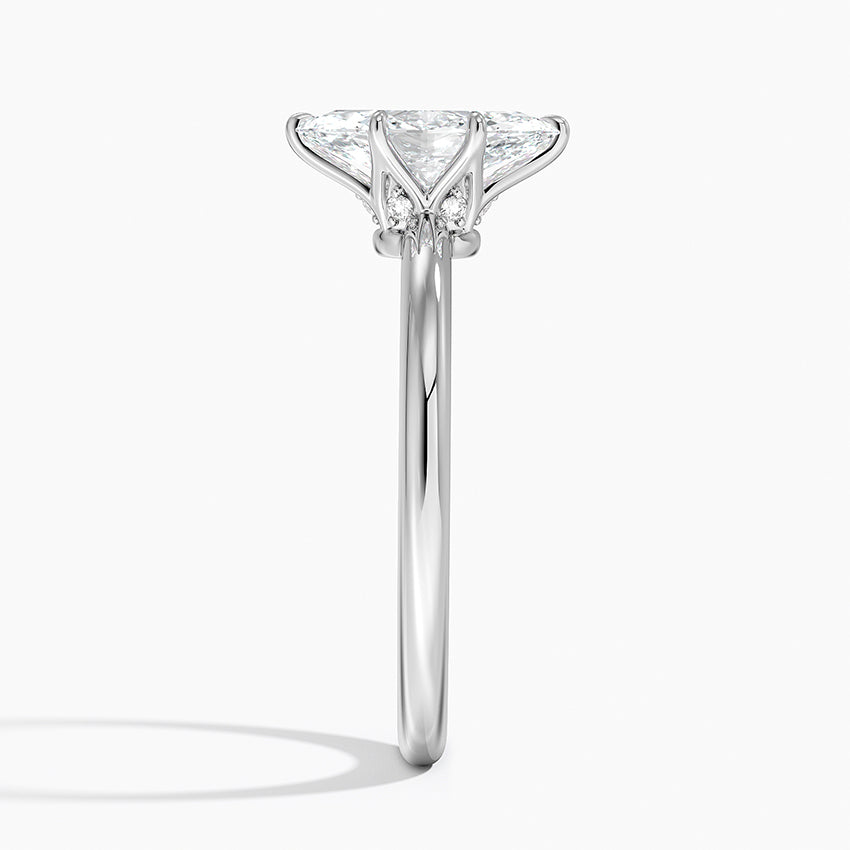 Esme Hidden Halo Diamond Ring Platinum Marquise Engagement Ring
