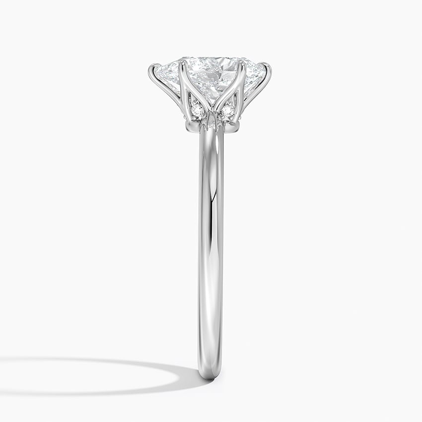 Esme Hidden Halo Diamond Ring Platinum Pear Engagement Ring