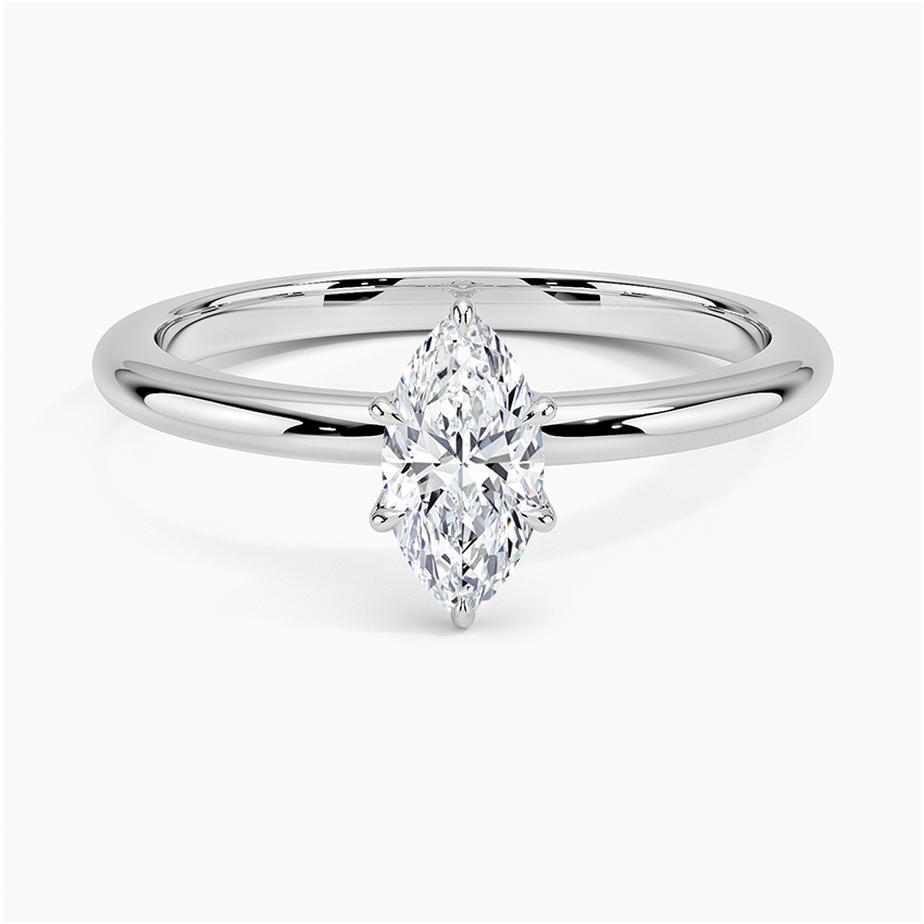 Esme Hidden Halo Diamond Ring Platinum Marquise Engagement Ring