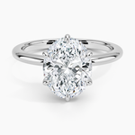 Esme Hidden Halo Diamond Ring Platinum Oval Engagement Ring