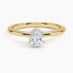Esme Hidden Halo Diamond Ring Yellow Gold 18k Pear Engagement Ring