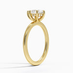 Sydney Perfect Fit Hidden Halo Six-Prong Diamond Ring Yellow Gold 18k Pear Engagement Ring