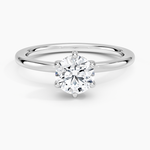 Sydney Perfect Fit Hidden Halo Six-Prong Diamond Ring Platinum Round Engagement Ring