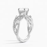 Grand Secret Garden Diamond Ring Platinum Asscher Engagement Ring