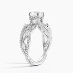Grand Secret Garden Diamond Ring Platinum Cushion Engagement Ring