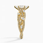 Grand Secret Garden Diamond Ring Yellow Gold 18k Marquise Engagement Ring