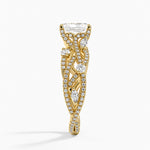Grand Secret Garden Diamond Ring Yellow Gold 18k Radiant Engagement Ring