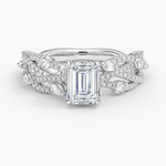 Grand Secret Garden Diamond Ring Platinum Emerald Engagement Ring