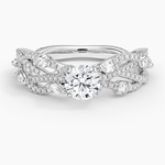 Grand Secret Garden Diamond Ring Platinum Round Engagement Ring