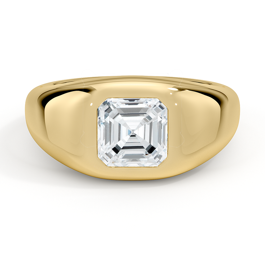 Sloane Flush Set Solitaire Dome Engagement Ring 18K Yellow Gold AS