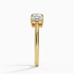 Luxe Faye Elongated Cushion Three Stone Diamond Ring (1 ct. tw.) Yellow Gold 18k Cushion Engagement Ring