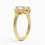 Luxe Faye Elongated Cushion Three Stone Diamond Ring (1 ct. tw.) Yellow Gold 18k Marquise Engagement Ring