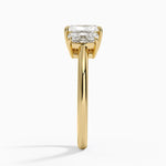 Luxe Faye Elongated Cushion Three Stone Diamond Ring (1 ct. tw.) Yellow Gold 18k Radiant Engagement Ring